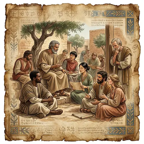 Ancient Discipleship: Parchment Learning Scenes