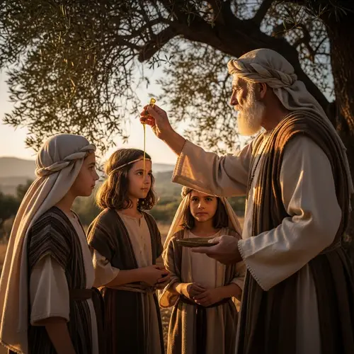 Ancient Prophet Anoints Disciples Under Olive Tree