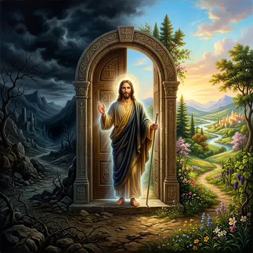 Renaissance-style Painting - Kingdom of Darkness and Light