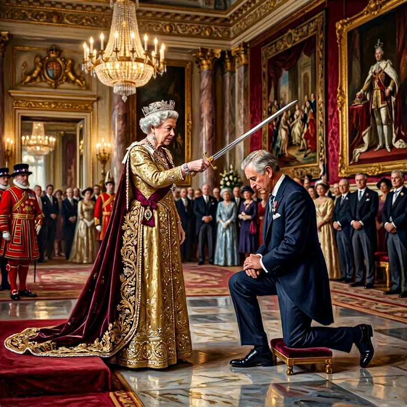 Queen's Knighthood Ceremony at Buckingham Palace