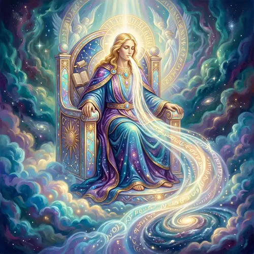 Celestial Divine Figure | Radiant Wisdom Symbolized