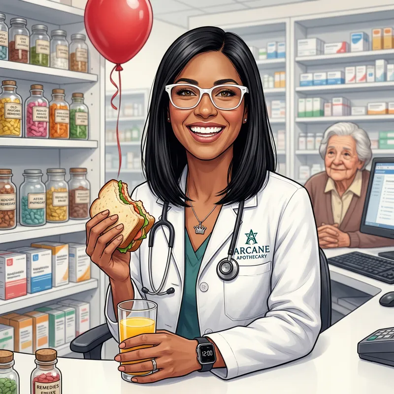 Radiant Pharmacist in Modern Pharmacy | Celebrating Passion & Proficiency