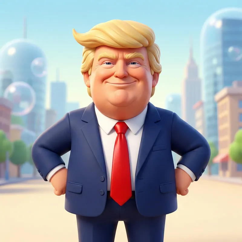 Cartoon Donald Trump: 3D Animated Character Design Cartoon Donald Trump: 3D Animated Character Design
