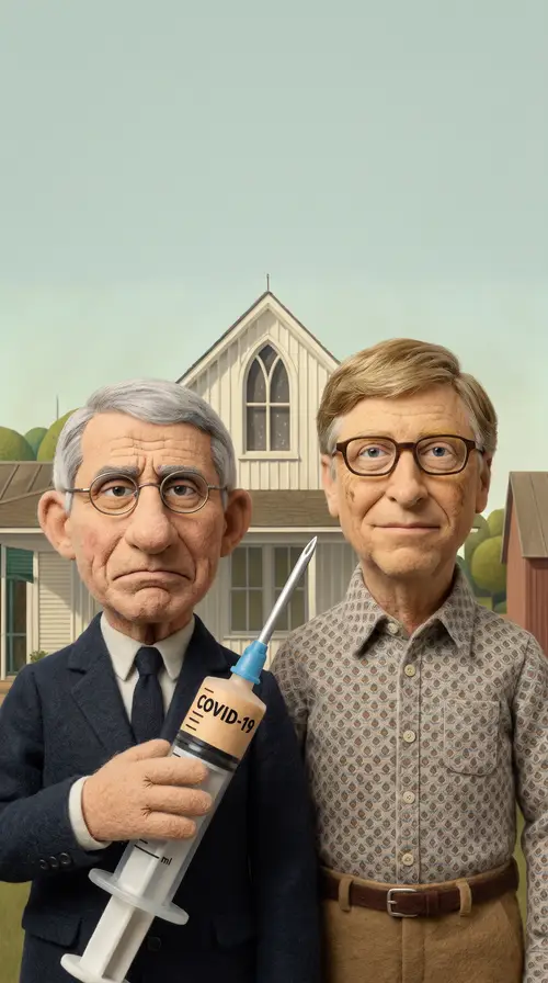 Muppet Parody of American Gothic with Fauci & Gates