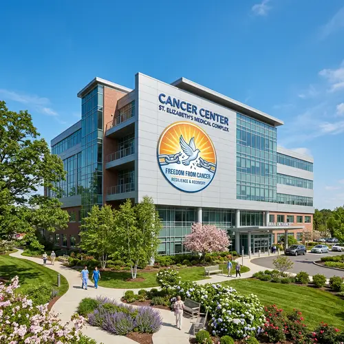 Modern Hospital with Freedom from Cancer Logo | Serene Healthcare Center