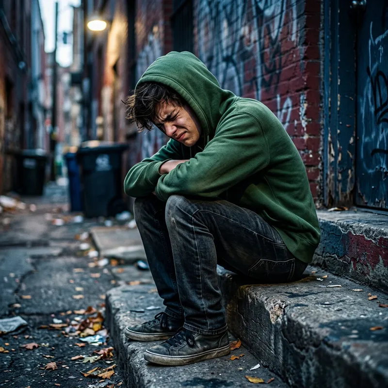 Stunning Hyper-Realistic Young Person in Pain