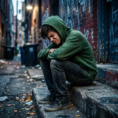 Stunning Hyper-Realistic Young Person in Pain