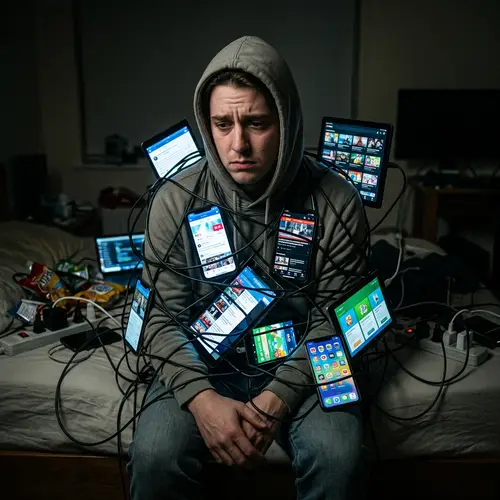 Digital Addiction: A Hyper-Realistic Depiction