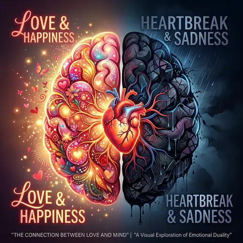 The Dual Brain: Love and Sadness Visualized
