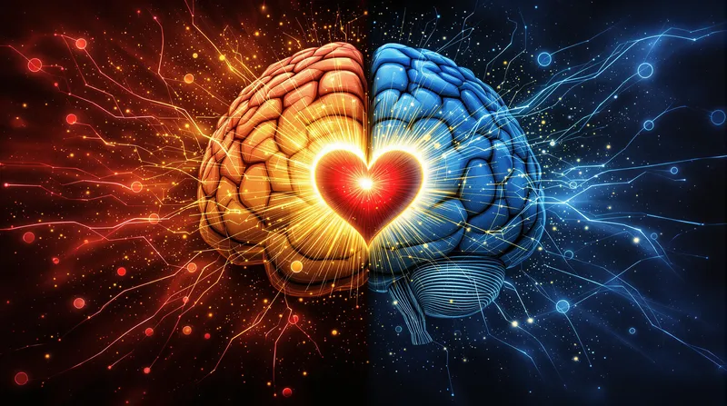 The Dual Brain: Love and Sadness Visualized
