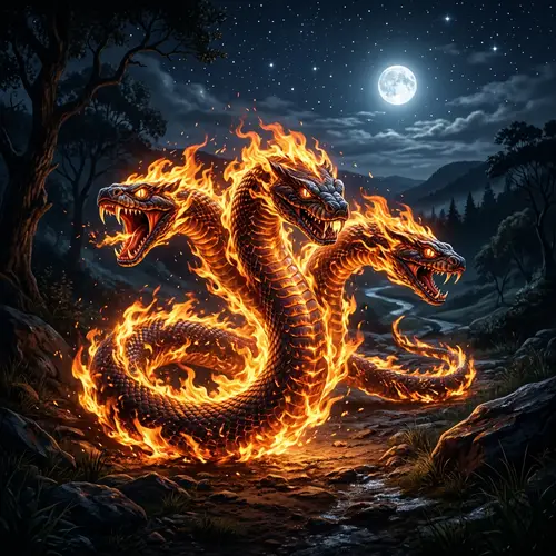 Three-Headed Fire Snake | Enthralling Spectacle