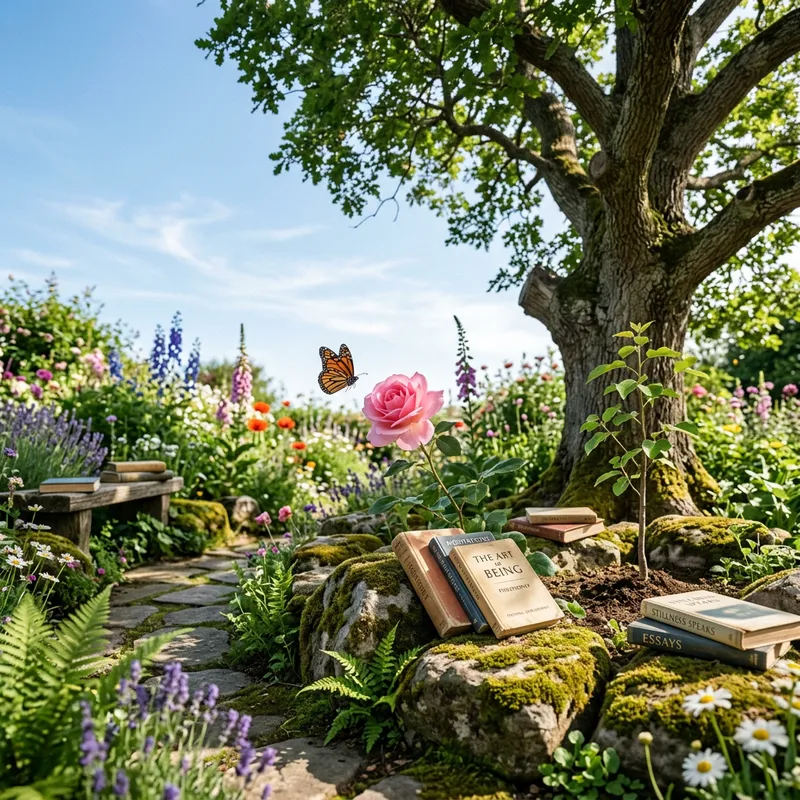 Serene Garden: Inspiring Self Growth Scene