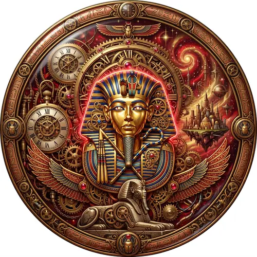 Hyper-Realistic Artwork with Egyptian & Steampunk Influences