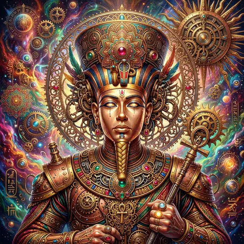 Hyper Realistic Tut Anch Amun Indian Artwork