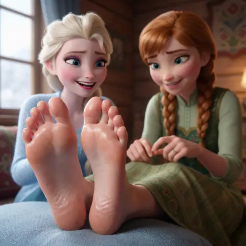Hyperrealistic Elsa & Anna Art from Frozen