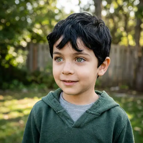 5-Year-Old Half Caucasian Half Arab Boy Portrait
