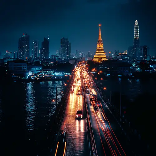 Cinematic Night Photography of City Lights