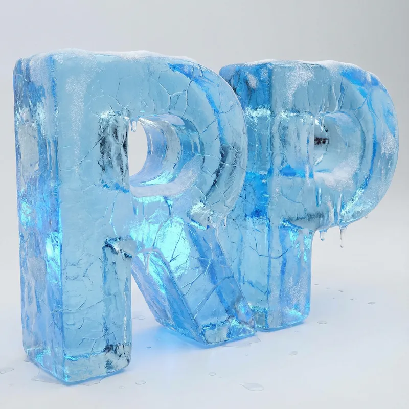 Iced RP Design on Blue Font