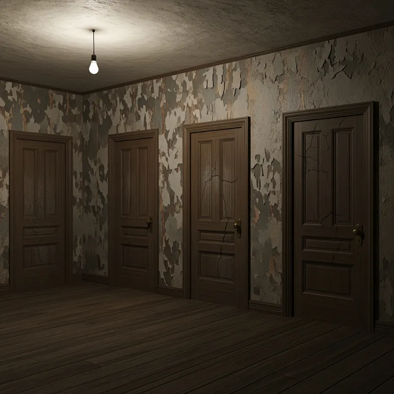 Explore Four Unique Doors in One Room