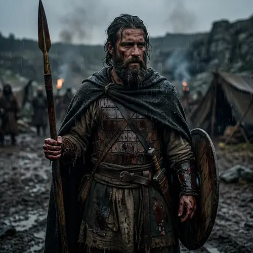 Gritty Biblical Warrior: Cinematic Realism Art