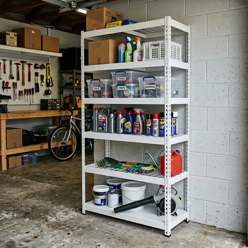 White Metal Shelf 1000x400x2000 with 5 Shelves
