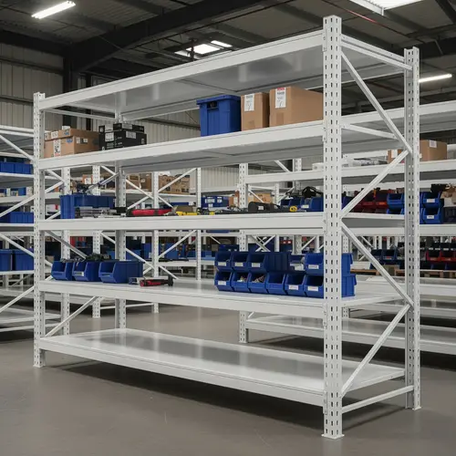 White Metal Shelf 1000x400x2000 with 5 Shelves