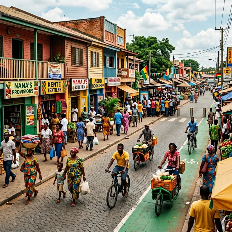 Diverse African Street Scene | Community & Commerce Exploration