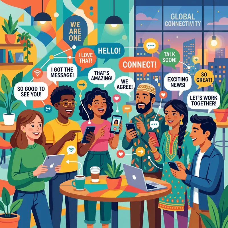 Diverse People Illustration | Communication & Connectivity