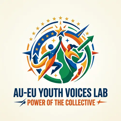 AU-EU Youth Voices Lab Logo Design | Modern Unity Illustration