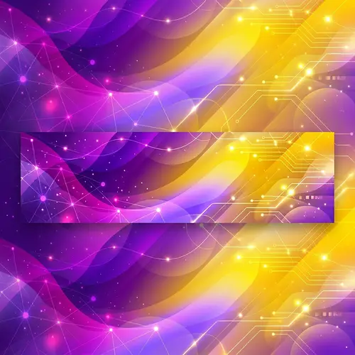 Modern Yellow & Purple Background for LinkedIn Banner