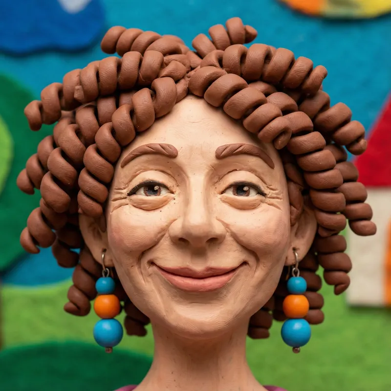 Whimsical Claymation Character Close-Up