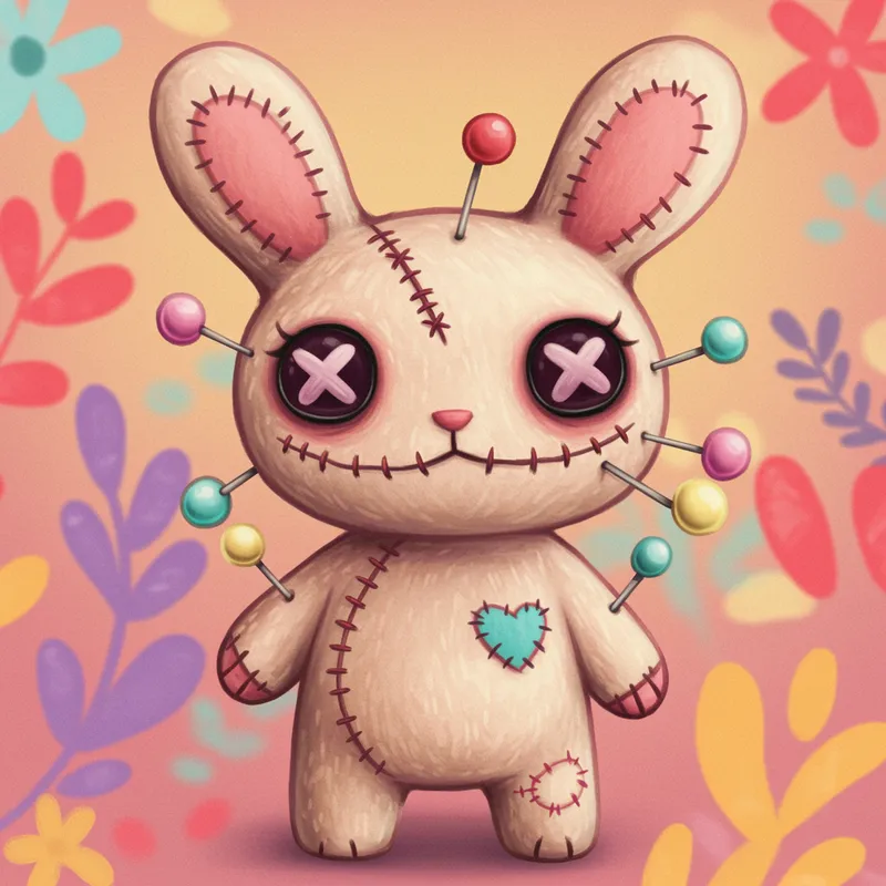 Cute Voodoo Bunny - Adorable Plush Collection