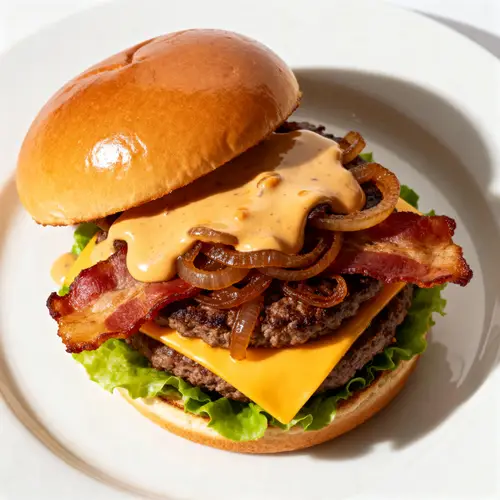 Ultimate Gourmet Burger with Sweet Bacon & Gouda
