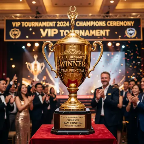 Golden Trophy Cup for VIP Tournament Winners