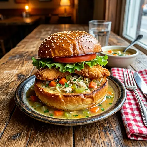 Chicken Soup Burger: A Fusion of Comfort and Convenience