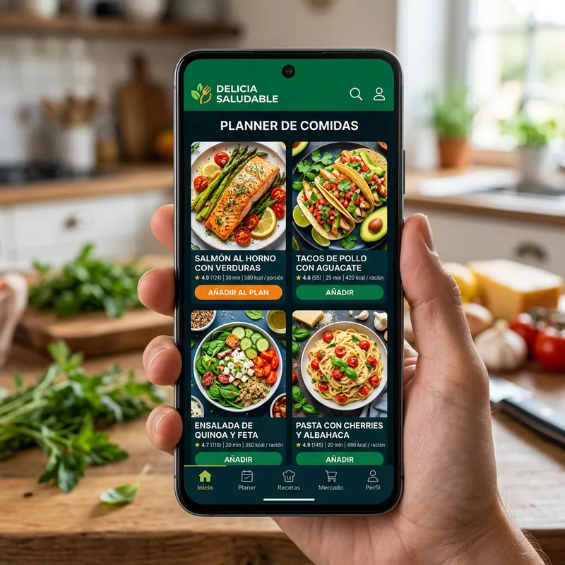 Food Planner App: Vibrant Spanish Recipes | Fresh Ingredients