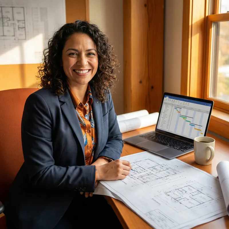 Confident Hispanic Project Manager: Professional Portrait