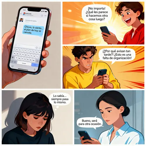 Group Chat Reactions to Plan Cancellations