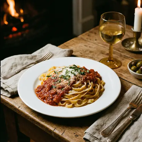 Delicious Tucked-In Pasta Dish with Marinara Sauce and Parmesan Cheese