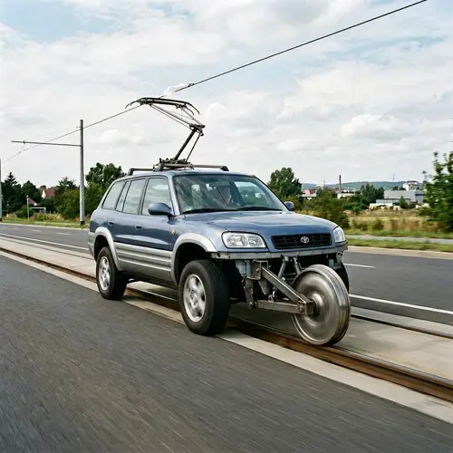 Unique Automobile Design on Dual Road and Metal Track