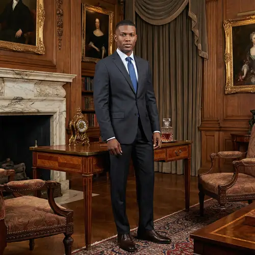 Wealthy Black Man in Opulent Setting | Luxury Lifestyle