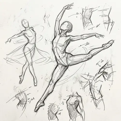 Artistic Hand-Drawn Pencil Sketches for Concept Development