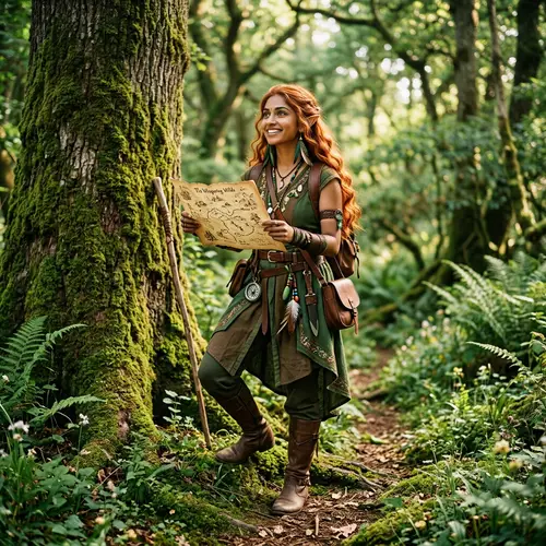 South Asian Female Woodland Elf | Nature Explorer