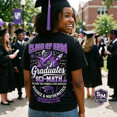 Graduation Shirt Design: Science & Math Theme
