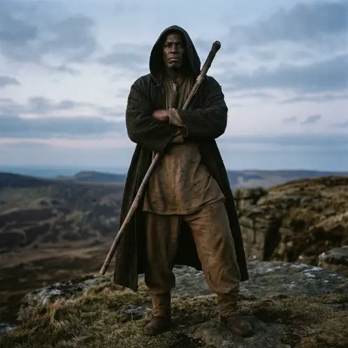 Powerful Athletic Hero Clad in Mystique Attire