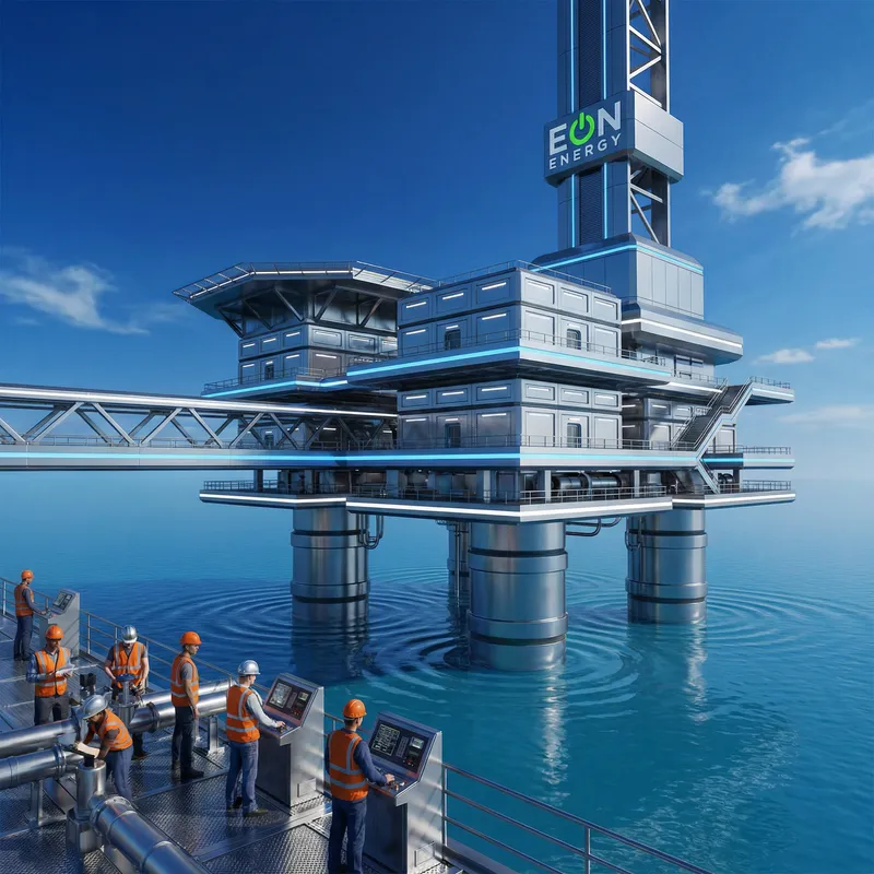 Futuristic Oil Rig: Technology Meets Industry