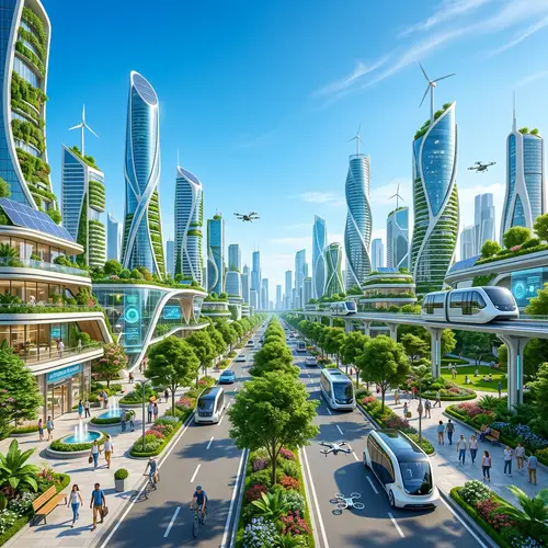 Utopian Future: Harmony of Industry and Nature