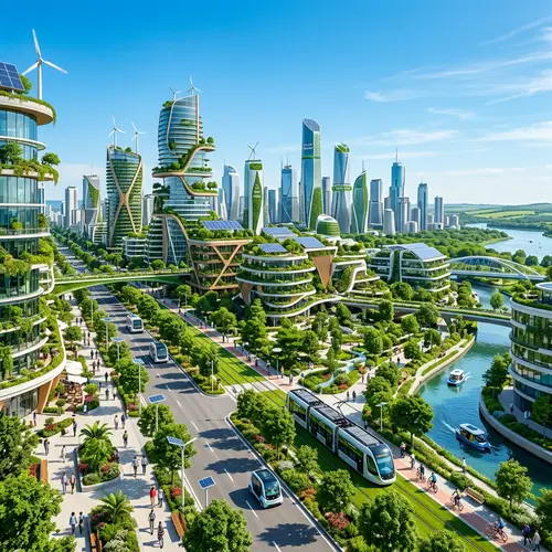 Futuristic Eco-Friendly City: Clean & Developed