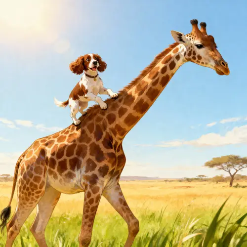 Dog and Giraffe: An Unusual Friendship in the Savannah