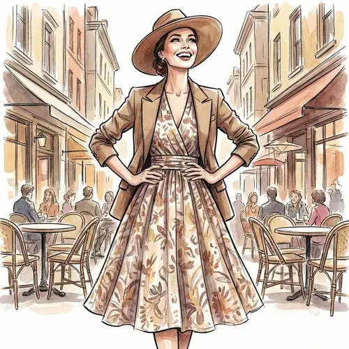 Slim Thick Woman: Confident Hourglass Physique Illustration